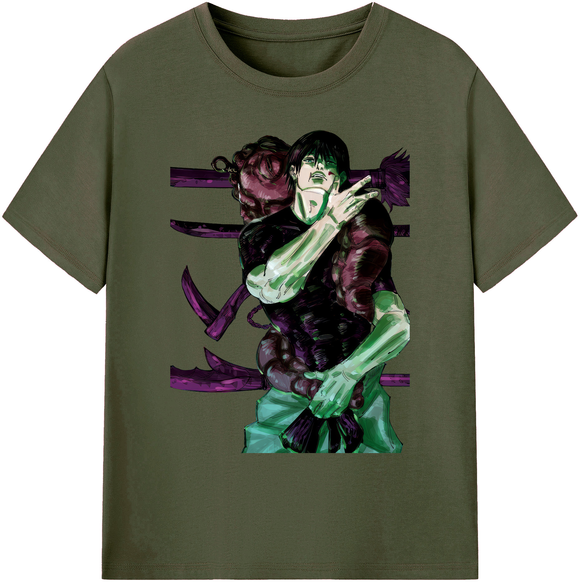 （画像用） 呪術廻戦 Jujutsu Kaisen 綿100％ メンズ半袖Tシャツ｜肌触りやわらか＆通気性